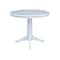 International Concepts Round 36 in Rd Top Pedestal Table, 12 in Leaf, 28.9 inH, Dining Height, White, 36 in W, 48 in L K08-36RXT-27B - alternate 4